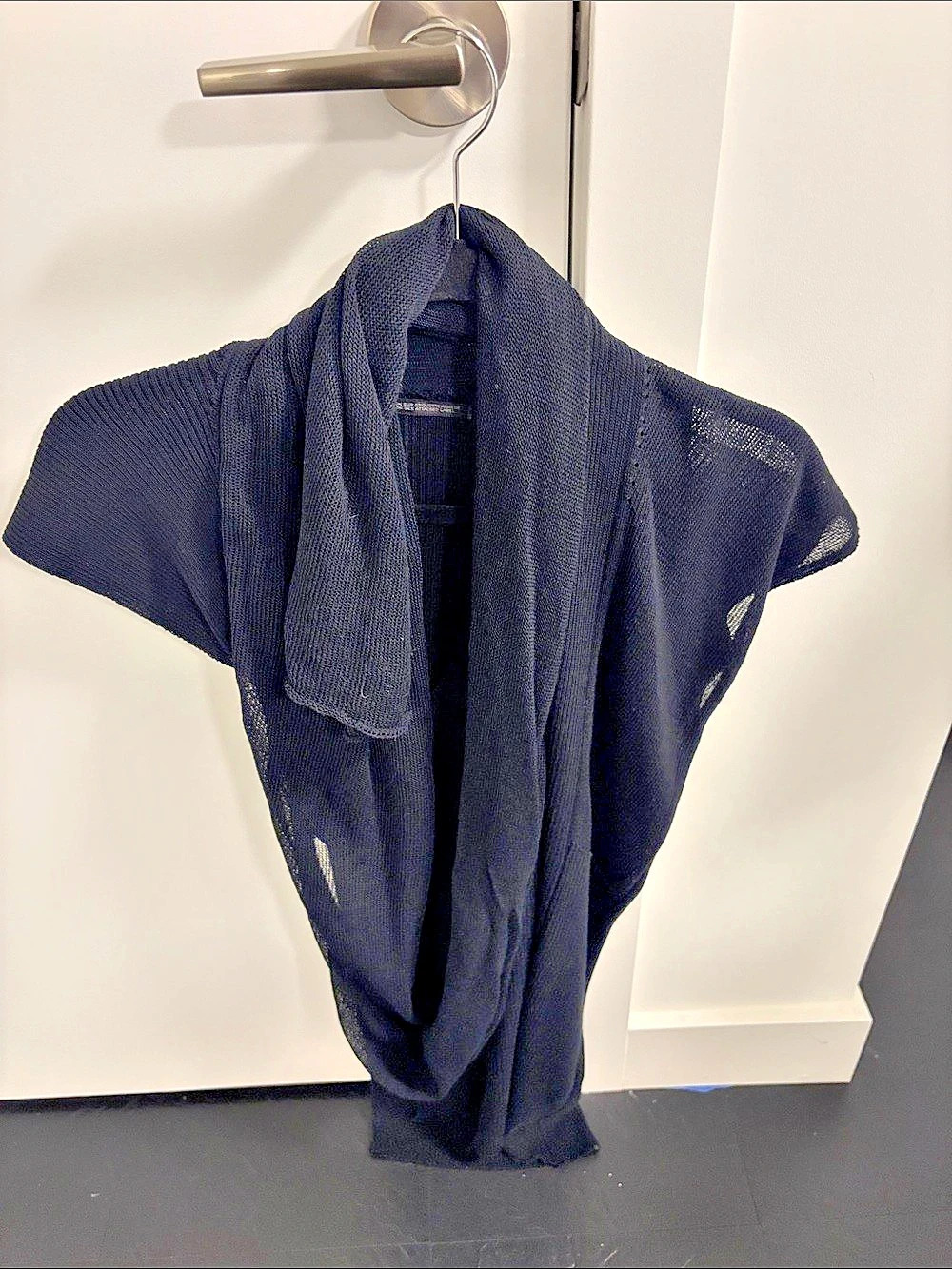 Yohji Black Draped Knit top